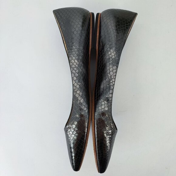 Michael Kors Women's Black Leather Pointed Toe Flats Size 10M - Picture 6 of 8
